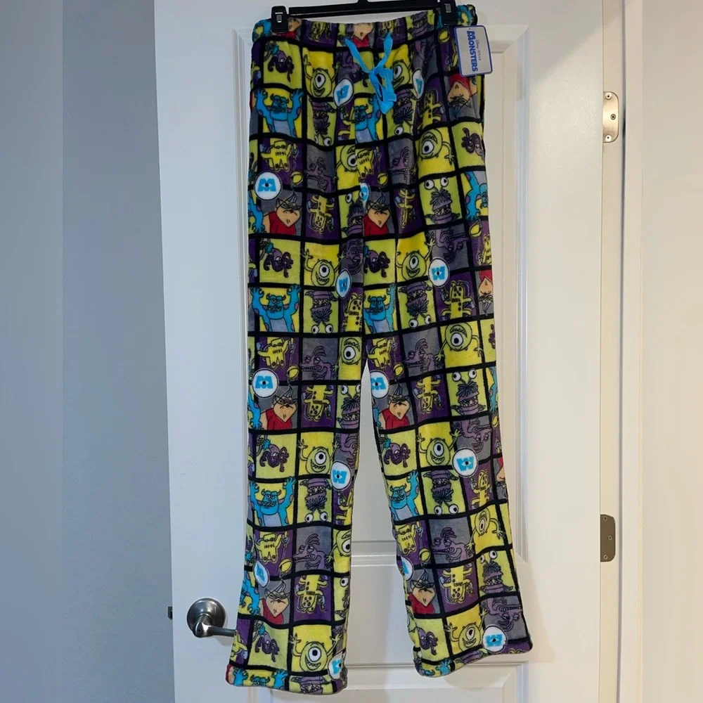 SOLD❗️Monsters Inc. pajamas pants 💜💚💙 - Picture 1 of 3